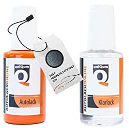 uniQum Autolack Stift + Klarlack im Vorteilsset für SEAT MAGNETIC TECH GREY S7H Autolack Reparatur 2 x 30 ml