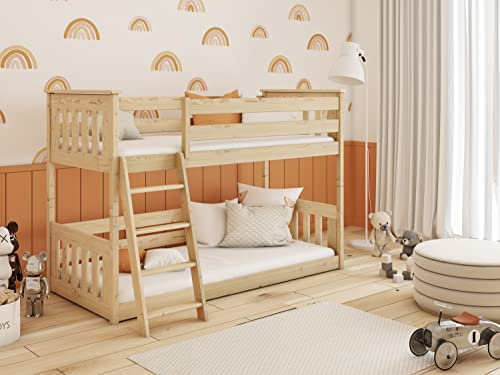 Horten Etagenbett/Stockbett Bottrop halbhoch für 2 Kinder - 80 cm x 180 cm - grau