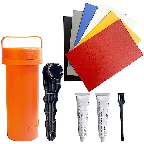 Senbaler 11 Stücke Schlauchboot Repair Kit,Kleber,Reparatur Patches für SUP Board,Kajaks,Inflatabel Raft,Wasseerspielzeug,Schwimmbäder (11)