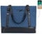 KROSER Laptop Tote bag 15.6 Inch Large Shoulder Bag Lightweight with USB Charging Port Water-repellent Nylon Computer Tote Bag Women, Blue