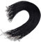 Black Necklace Cord, 50PCS Waxed Cord with Clasp for Jewellery Making DIY Bracelet Pendants 2mm