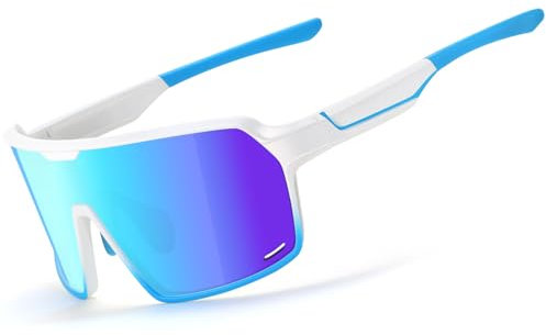 Karsaer Sportbrille Schnelle Brille Polarisiert TR90 Fahrradbrille Herren Damen Rennrad brille Sport Sonnenbrille mit UV400 für Fahrrad Laufen MTB Biker