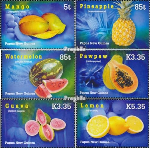 Prophila Collection Papua-Neuguinea 1217-1222 (kompl.Ausg.) postfrisch ** MNH 2007 Tropische Früchte (Briefmarken für Sammler) Pflanzen/Pilze