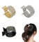 Zasvec 3 Pièces Pinces à Cheveux en Cristal Pince à Cheveux Femme Barrettes à Cheveux en Métal Accessoires de Cheveux en Cristal Pince Cheveux Antidérapantes en Métal pour Femmes Queule de Cheval