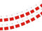 Bandiera di Malta, 40 pezzi, bandiera di Malta, ghirlanda Malta, 11,4 m, bandierine Malta, bandiera nazionale bandiere 14 x 21 cm, per decorazioni da bar