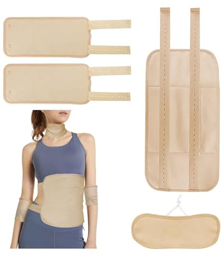 SSKHE 4-teiliges Rizinusöl Pack Wiederverwendbare ätherische Öl Assist Pack schützt Taillenband Weiche und Anti-Leckage Öl Gelenkpflege Assist Pack für Arthritis Muskelschmerzen Gelenkschmerzen