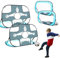 LittleTom 2er Set Fussballtor mit Torwand für Kinder - 125x80 Pop-Up Fußballtor Faltbar - Garten Fussball Tor Pop Up Tor für Kinderzimmer - Handball Tor mit Torwand Netz Eishockey Tor Streethockey Tor