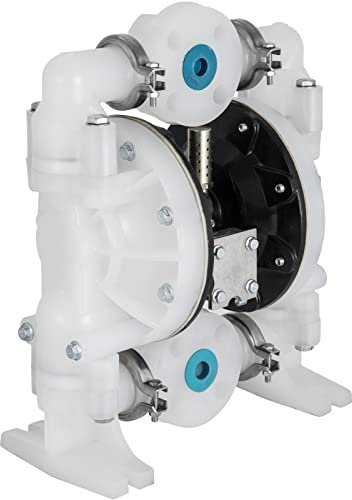 VEVOR Pompa pneumatica a doppia membrana Ingresso/Uscita da 1 pollice 30GPM Polipropilene Max 120PSI per uso chimico e industriale