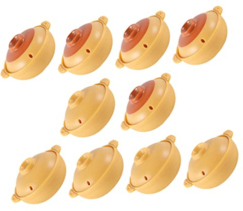 ibasenice 10 Pièces Modèle D'accessoire De Cocotte Marmite De Maison De Pots De Cuisine De Maison De Maison De Faire Semblant De à des Jouets Cocotte Miniature Casserole Décorer Plastique