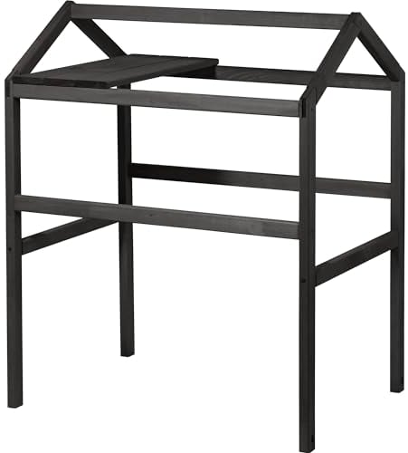 dobar® Rankturm-Aufsatz für Tomaten und Erdbeeren mit Ablage - Rankturm Holz für Hochbeet Kubus 2.0-74 x 54 x 89 cm - Anthrazit