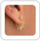 Dervivea Boho-Sonnenschein-Creolen, goldene Sonnen-Ohrringe, minimalistische Spike-Sonnenlicht-Ohrringe, offene Creolen, Sonnen-Creolen-Ohrstecker, Schmuck für Frauen und Mädchen