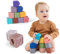 Jeux Montessori pour Bébé Et Enfants 6 Mois Et Plus - Jouet Bebe 6 Mois - Jeux Bebe 1 an 2 an 3 Ans en Silicone - 12 Cubes D'activité Bébé Sensoriel - Jouet Silicone Bebe - Cadeau Naissance Noel
