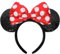 UNKJIN Mouse Ears Headband, Red Polka Dot Ears Headband, Sequin Hairband Princess Party Decoration Cosplay Costume for Women Girls (Red Polka Dots)