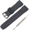 24mm Silikon Schnellverschluss Uhrenarmband Kompatibel mit Casio PRG-650Y PRG-600 PRW6600 Männer Gummiband Ersatz Für Pro Trek PRG-650Y Armband Armband (Black Black Buckle)