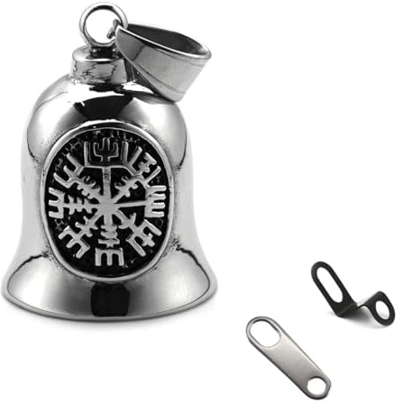 MANOPRANA Guardian Bell Motorrad GlöCkchen Guardian Biker Bell Motorrad Glocke Motorrad Glocke SchlüSselanhäNger Motorrad AnhäNger（G）