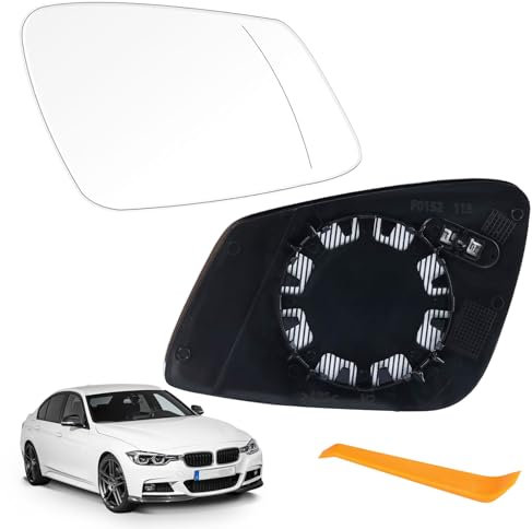 Spiegelglas Ersatz für BMW F01 F07 F10 F11 F20 F21 F22 F30 F31 F32 F34 F36 i3 beheizbar Ersatzspiegelglas Beifahrerseite Außenspiegel Rückspiegelglas Seitenspiegelglas (Rechts)