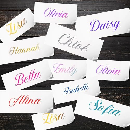 Custom Name Word Sticker – Personalized Text Cut Vinyl Decal in Fancy Font – Ideal for Car, Laptop, Water Bottle & Home Decor – Unique Customization Option for Personalized Stickers - Olivia