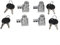 Serratura per vetrina, vetrina, vetrina, serratura 308-H, serratura in lega di alluminio (4 pezzi)
