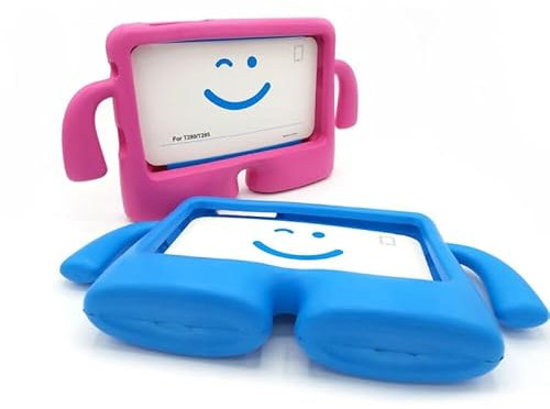 Genérico Funda Compatible con Tablet Samsung Galaxy Tab S6 Lite / S6 / S5E / A7 / Lenovo M10 / Plus Silicona Goma Asas niños - Negro Azul - Azul