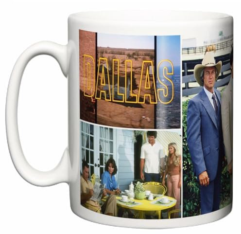 Image is Everything Dallas Classic USA Drama TV Show J.R. Ewing Bobby Pam Miss Ellie Sue Ellen Southfork Ranch Texas New 11oz Ceramic Tea Coffee Mug Gift