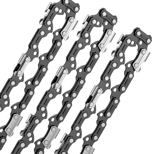 Aicoya Pack de 3 Cadenas de Motosierra 0.325 para Espadas de 45cm 68 Eslabones 1.6mm Cadena de bajo retroceso 063
