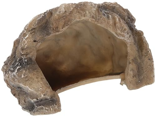 TOYZFRIENDY Praktische Reptilienhöhle aus Resin Schildkröten Versteck und Sonnenplatz Natürliches Terrarien Zubehör für Amphibien Frösche und Wasserschildkröten Geeignet für Innen