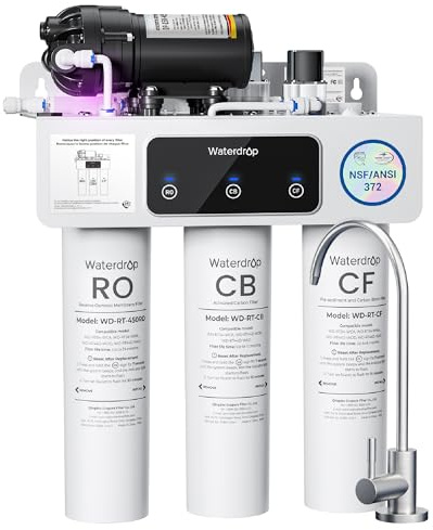 Waterdrop T3-C Osmosi Inversa Sistema, senza Serbatoio, 450 GPD