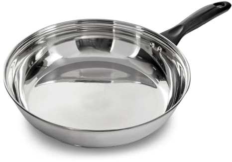 Blackmoor 28cm Stainless Steel Frying Pan/PFAS-Free/Suitable for All Hob Types Including Induction/Necessities Range 69629