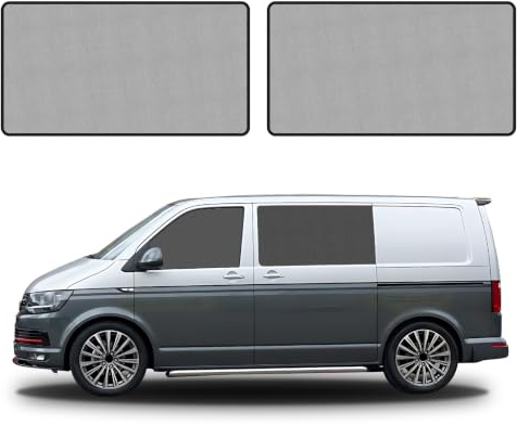 Seitenfenster Auto Magnetisch für VW Multivan T6 (Sliding Doors), Sonnenblenden für hintere Seitenfenster, Atmungsaktiv, UV-Schutz und Wärmeisolierung