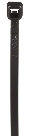 PANDUIT Miniature Black Nylon Cable Tie, 8 Inches (203 mm), Weather Resistant, Curved Tip, Pack of 1000