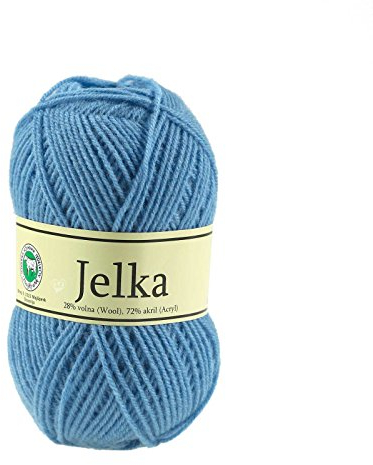 50g Strickgarn Jelka m. 28% Wolle veredelt, Strickwolle, Farbauswahl, Farbe:mittelblau