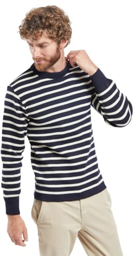 Armor Lux Herren Gestreifter Pullover im Marine-Stil Fouesnant aus Wolle Pullover