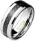 Tapsi´s Coolbodyart® Band Ring Titan Wolfram Carbon 8mm Breit Schwarz 66(21)