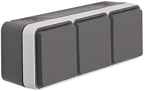 Berker 3fach-Steckdose LGR 6768833515 m. Klappdeckel W.1 Steckdose 4011334390893