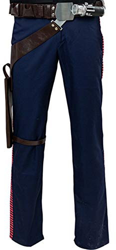Halloween-Kostüm für Herren, rot gestreift, Hose, schwarze Hose, Cosplay-Uniform, Outfits, Blau, Klein