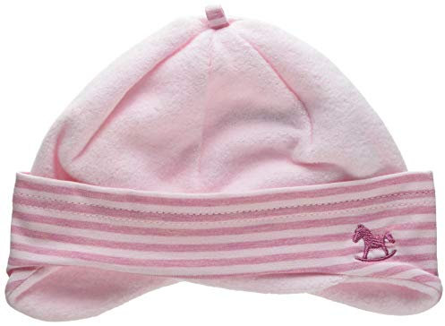 maximo Baby-Mädchen 83500-018600, GOTS, Fleece, Jersey, Schaukelpferd Mütze, Mehrfarbig (Wildrosemeliert-Zartrosameliert-Ringel 4174), 45