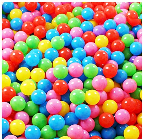 Izzy Kinder Bälle Spielbälle Bunte Plastikbälle, Bälle für Bällebad, 6 cm Durchmesser, in Farbmischung, ohne gefährliche Weichmacher, Babybälle Plastikbälle Baby (500 Spielbälle)