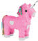Alsino Pinata Geburtstagsdeko Einhorn Schlag-Pinata - Farbe: rosa, Maße: 47 cm x 39 cm, leicht zu befüllen