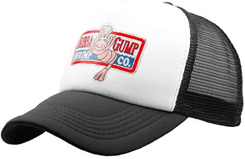 Unisexjustierbares Bubba Gump Shrimp Baseballmütze Co. gestickte Biegung Brimmed Hysteresen-Hut für Frauen-Männer (Schwarz 1)