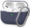 AHASTYLE AirPods Pro Hülle Schutzhülle [Front LED Sichtbar] Kompatibel mit Apple AirPods Pro 2019 (Mit Karabiner, Mitternachtsblau)