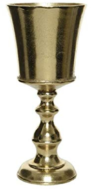 Vase Pokal Gold rauhes Finish Aluminium Gold Ø 19,5 x 42 cm