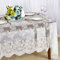 Spitze Tischdecke Weiße Tischdecken Rechteck 60 x 120 Zoll Weiße Spitze Tischdecke Hochzeit Tischdecke Weihnachten Tischdecke Leinen Tischdecken Leinen Blume Tischdecke (Weiß-013)