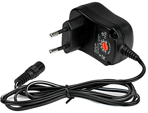 TOTMOX Adaptateur Secteur Multi-Tension Universel à Commutation 12W pour transformateurs 3V 4.5V 5V 6V 7.5V 9V 12V EU Chargeur avec 6 têtes d'adaptateur régulées