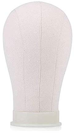 Greensen Wig Making Head, 22 Inches Mannequin Head for Wigs, Canvas Wig Head, Canvas Block Head for Wig Making/drying/styling, Professional Wig Stand Tripod with Head | Professional hairdressing tool for wig making styling display, Universal holder fits most mannequin bases, Salon use