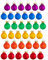 Sass & Belle Rainbow Mini Baubles - Set of 36