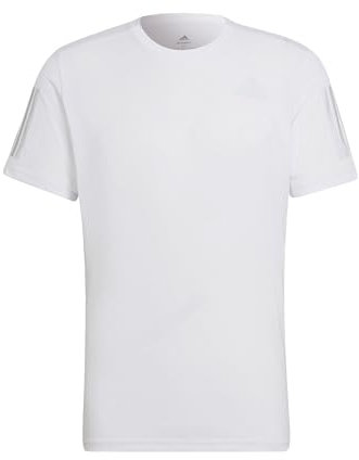 adidas Men's Own the Run Tee, White / Reflective Silver, XL