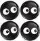 SkinoEu Aufkleber Autoaufkleber für Radkappen Nabenkappen Nabendeckel Radnabendeckel Rad-Aufkleber 65mm Schwarz Black Augen Eyes A 1865