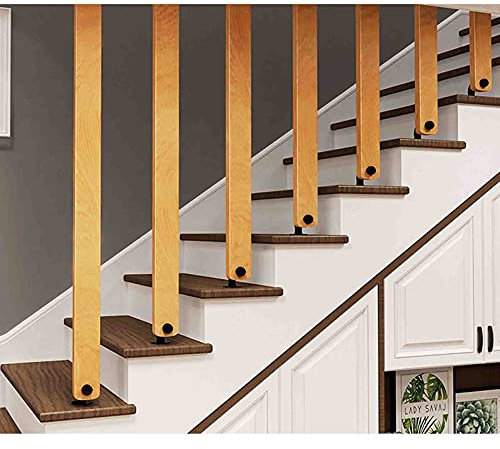 Ringhiera per scale interno corrimano Corrimano per scale in legno massello Kit per ringhiere per portico per interni Scale per soppalco Ringhiere per pavimenti in legno Pali di supporto di sicurez