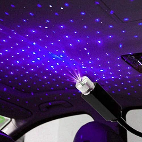 fvituve Mini LED Car Roof Star Night Light Projector Atmosphere Galaxy Lamp USB Decorative Interior Decor Light Car Adjustable Lamp