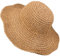 Häkel-Stroh-Sonnenhut für Damen, Schlapphut, Strand, Sonnenhut, weich, groß, faltbar, für Reisen, Sommer, Größe M, Khaki, Medium